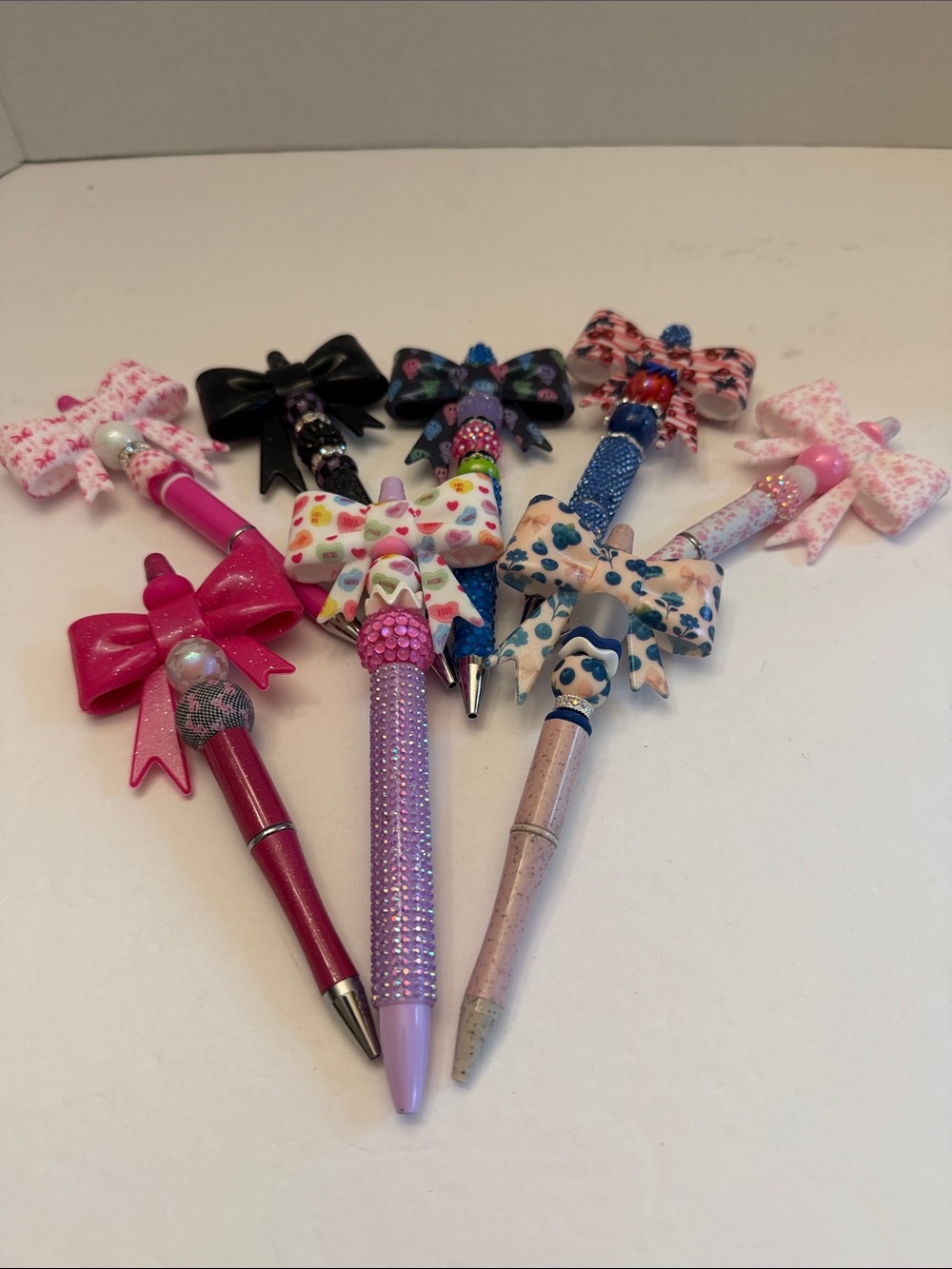 Large Bow Beaded Pens Choose Your Favorite